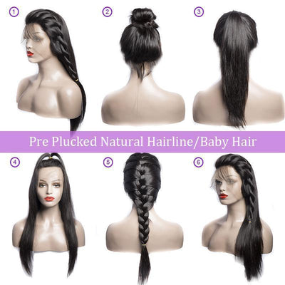 Modern show hair 180 Density Mink Brazilian Straight Full Lace Human Hair Wigs For Women Virgin Hair Wigs For Sale-hairstyle