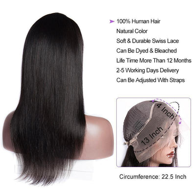 Modern Show Brazilian Straight/Wavy Remy Human Hair Lace Front Wigs For Sale Pre Plucked With Natural Hairline 150 Density-lace cap details