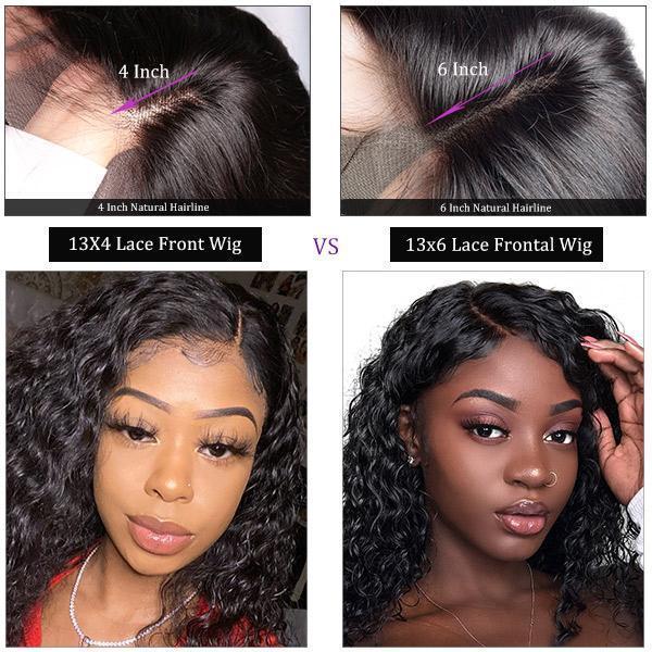 Modern Show 13x6 Transparent Lace Front Wigs Brazilian Water Wave Human Hair Wigs For Sale